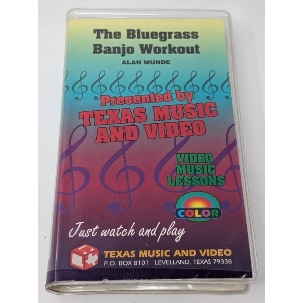The Bluegrass Banjo Workout Alan Munde Texas Music and Video VHS Music Lessons